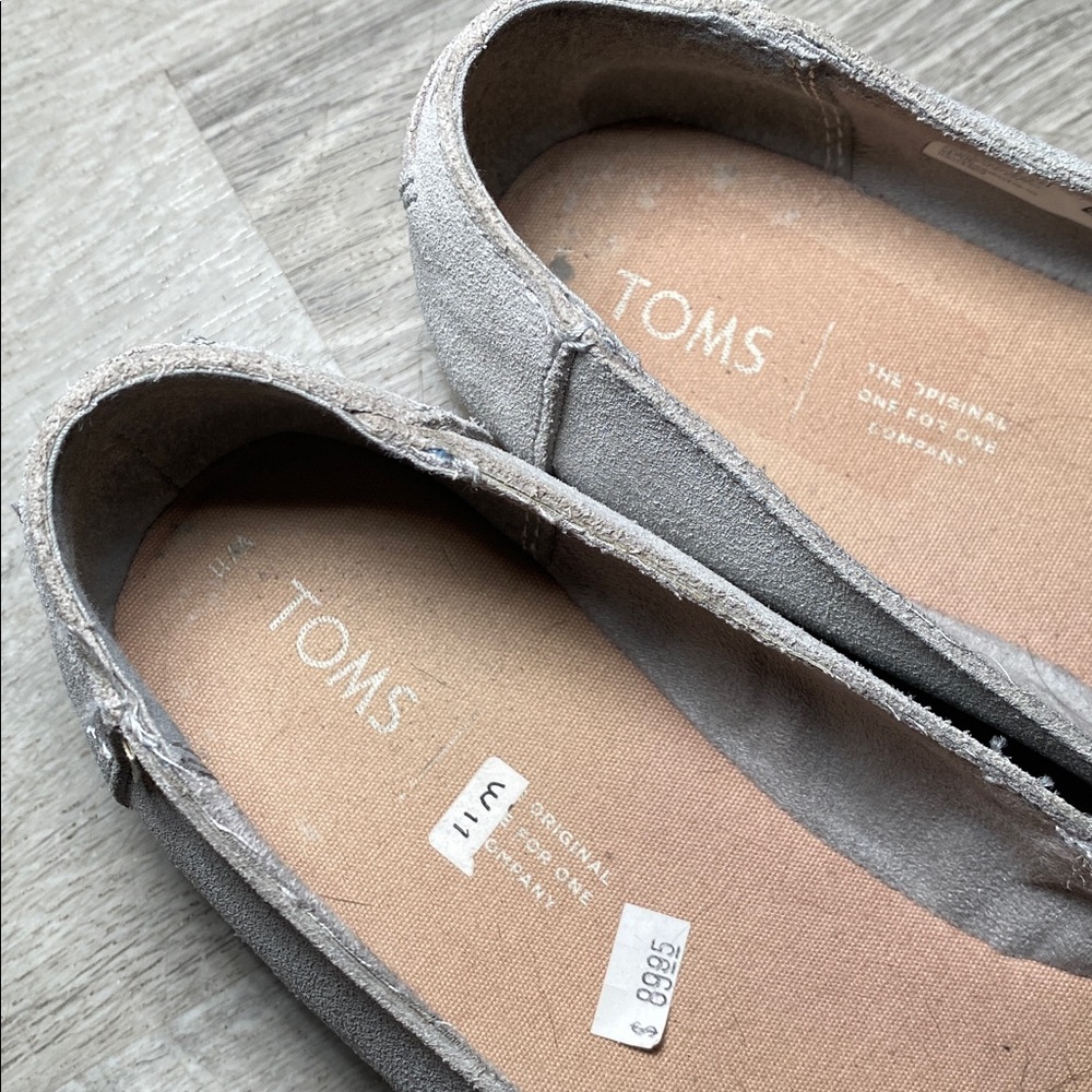 Toms Palma Drizzle Suede Espadrilles Slip Ons - Picture 4 of 10